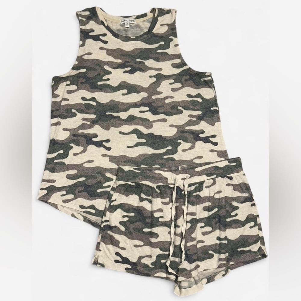 Seeing Stars Camo Tank & Shorts Lounge Set - Size Medium